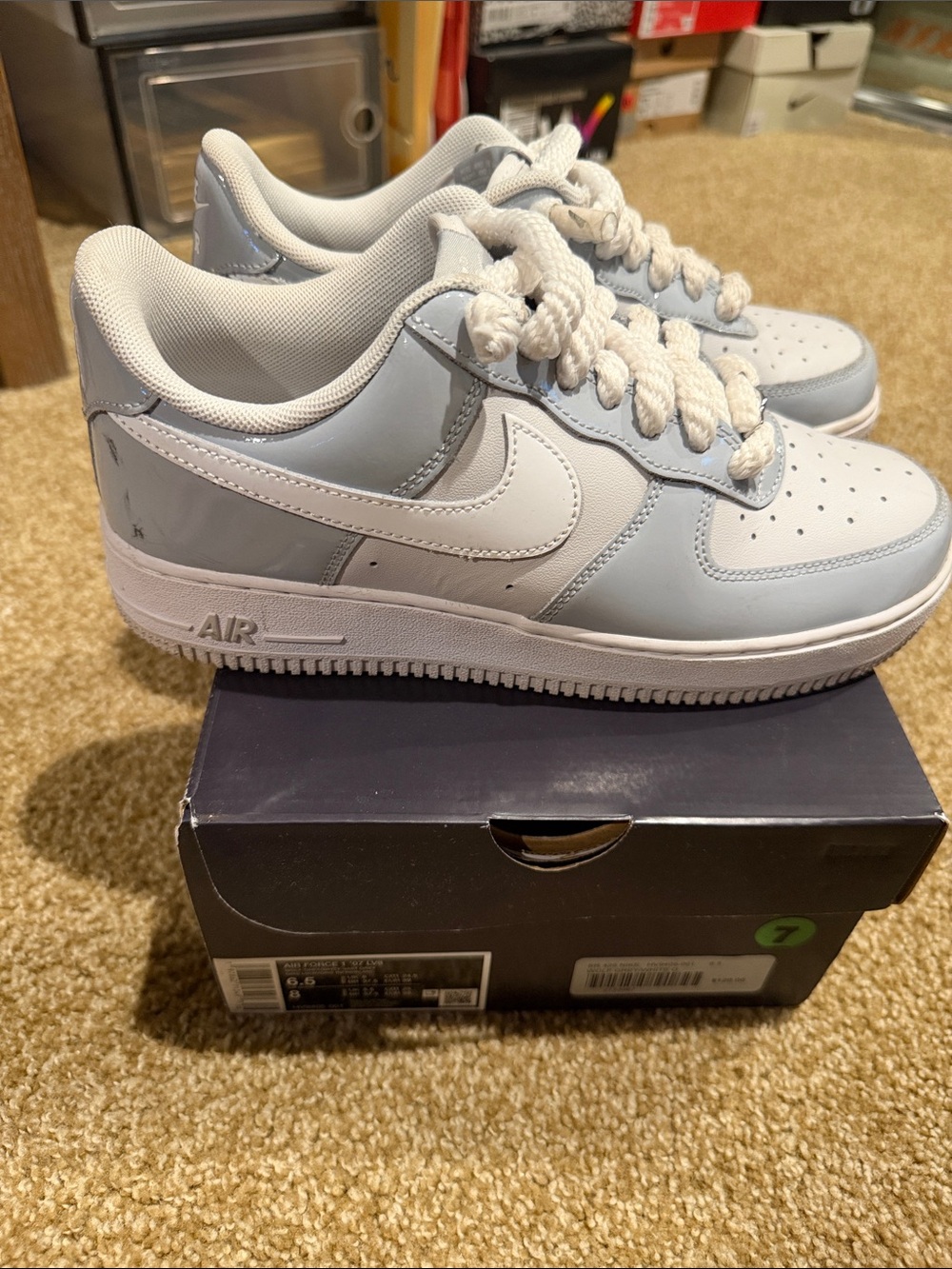 Nike Air Force 1 Low in Light Blue & White